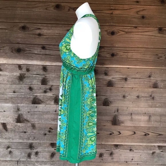 Bailey Blue Deep V, Knotted Racer Back Dress Med - Picture 4 of 8